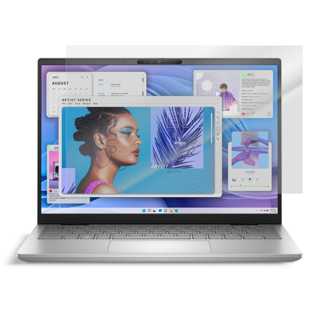 Engo Dell Inspiron 14 Plus 7430 14 İnç İle Uyumlu Mat Ekran Koruyucu Notebook, Yansıma Ve Parlama Önleyici Parmak İzi Bırakmayan Laptop Koruma, 9H Temperli Kırılmaz Esnek Nano Cam