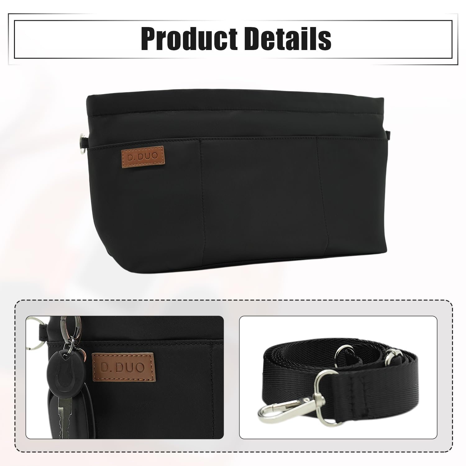 GTNCE Inserto organizer per borsa, organizer in nylon