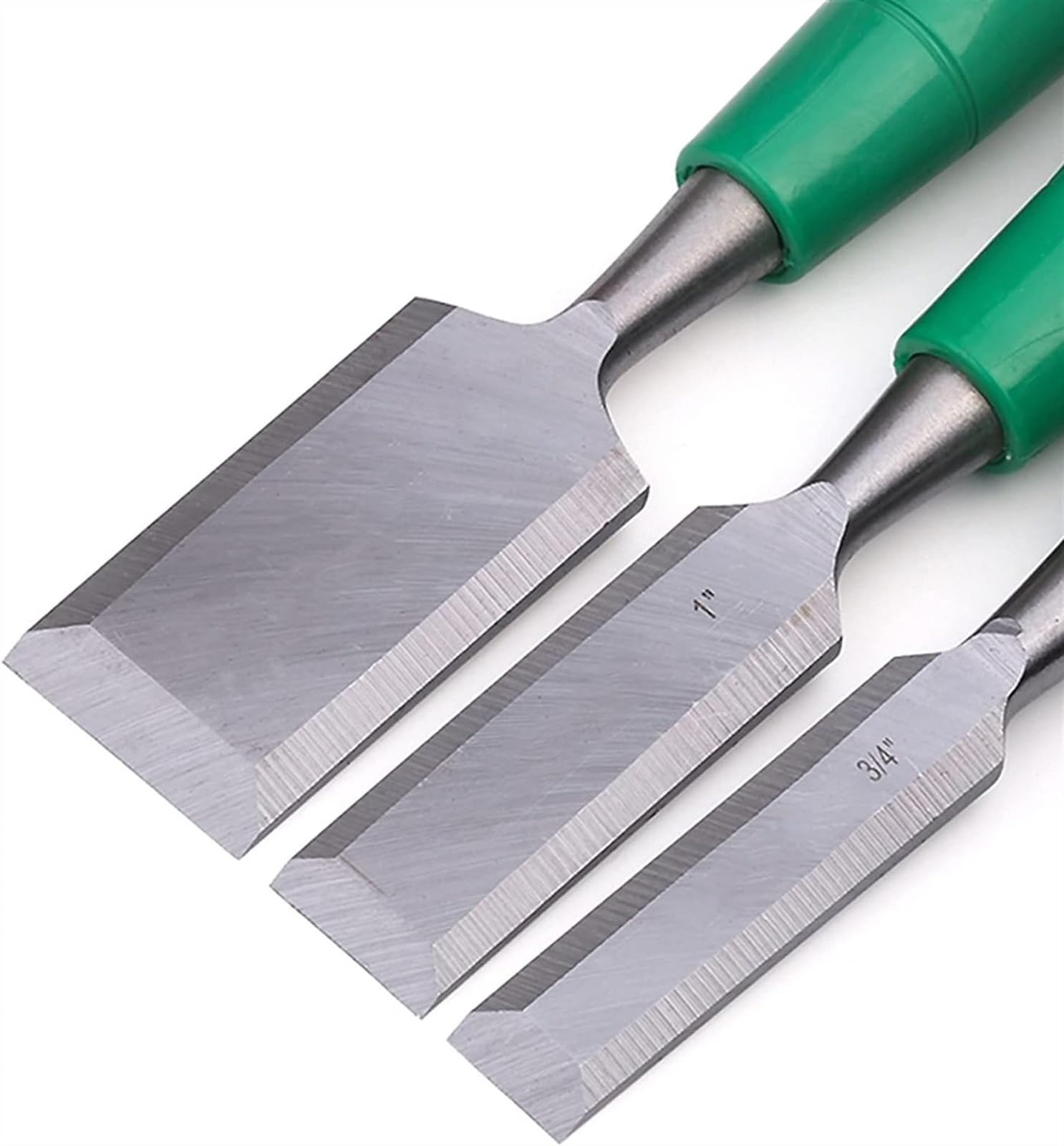 5-częściowy zestaw dłut do drewna 3/8", 1/2", 5/8", "3/4", 1" Dłuta stalowe Wytrzymały uchwyt z PCV do rzeźbienia w drewnie, stolarki, rzeźbienia, obramowania, toczenia w drewnie, mebli, rzemiosła i