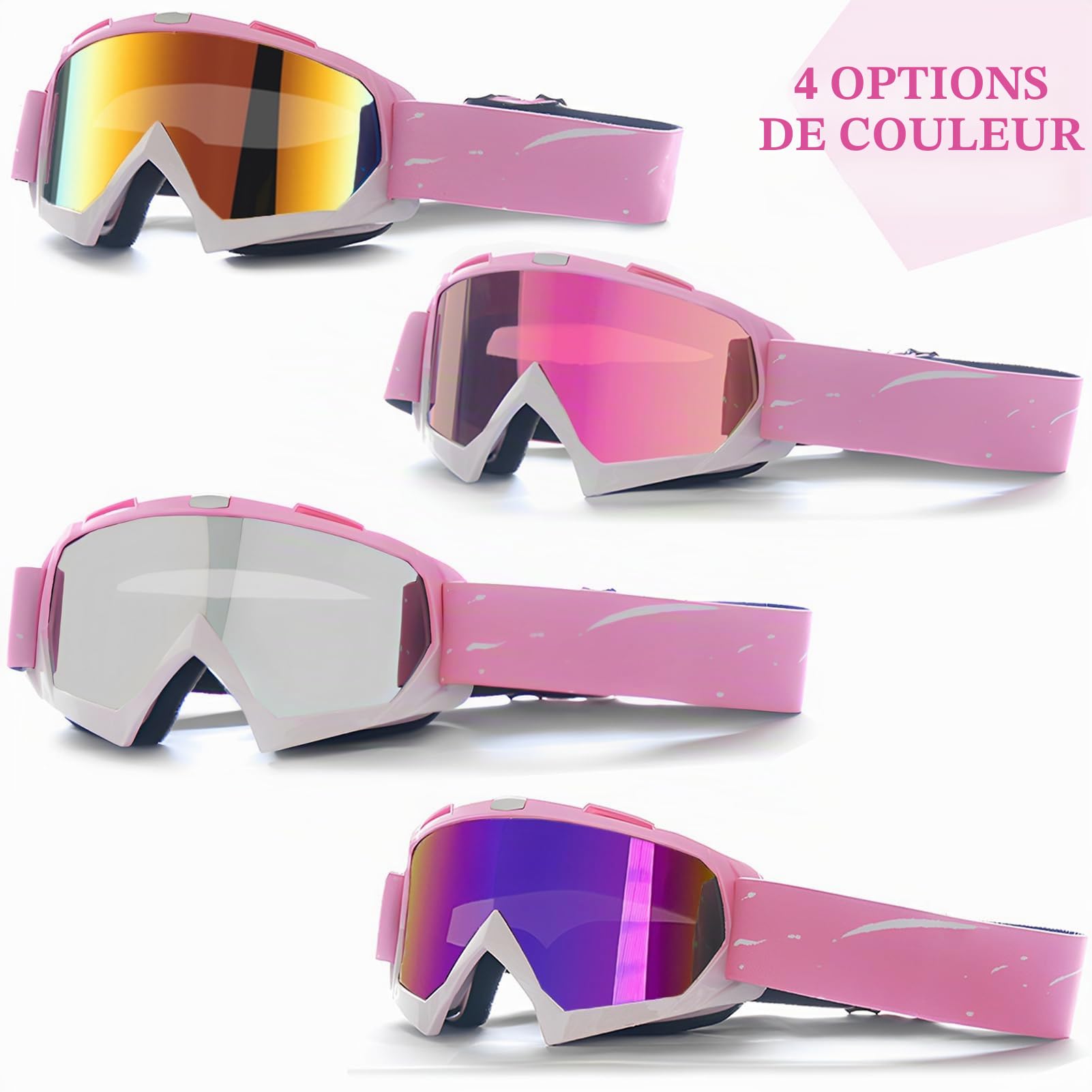 DONGZQAN Lunettes de ski unisexe OTG pour porteurs de lunettes