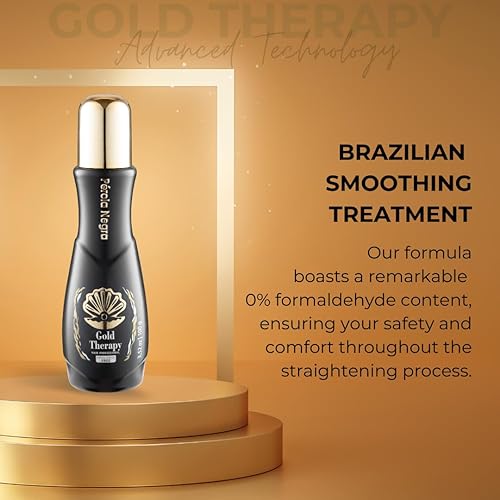 Miniatura 3 de Perola Negra Gold Therapy Hair - Tratamiento Complejo Blowout - Queratina brasileña - Sin formaldehído - Alisado del cabello 3.52 oz