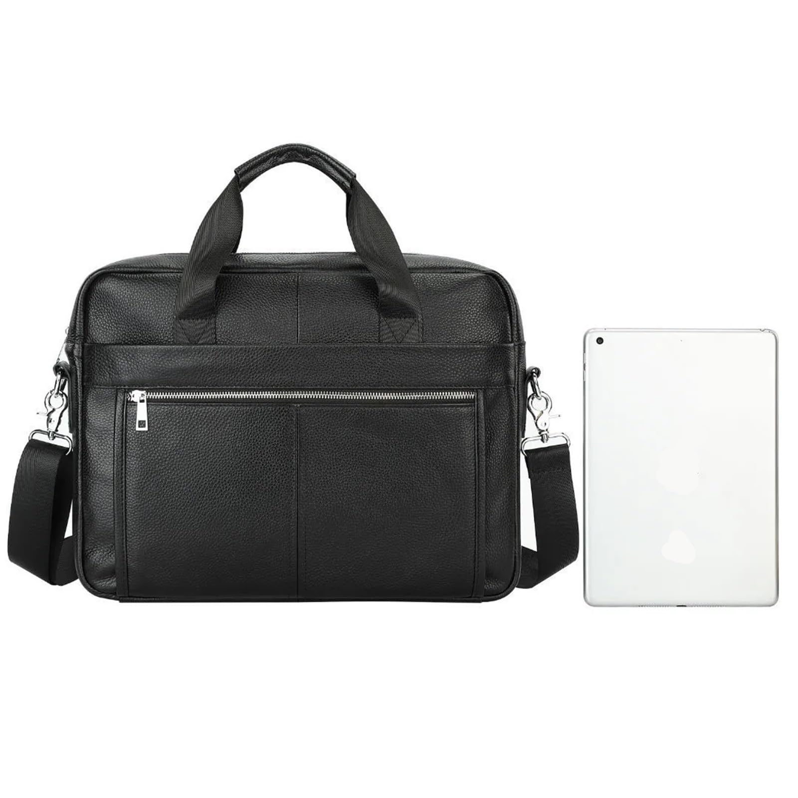 Maletín ejecutivo de cuero genuino for hombre, bolso negocios retro, for portátil A4, mano for, cruzado viaje Para Negocio Colegio Trabajo Café