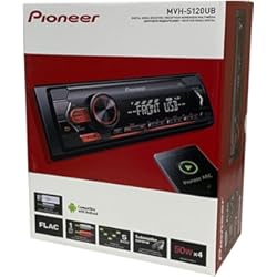 Radio Peugeot 307 Original Pioneer MVH-S120UB - Autoradio 1 DIN con sintonizador RDS, iluminación roja, USB y compatible con dispositivos Android