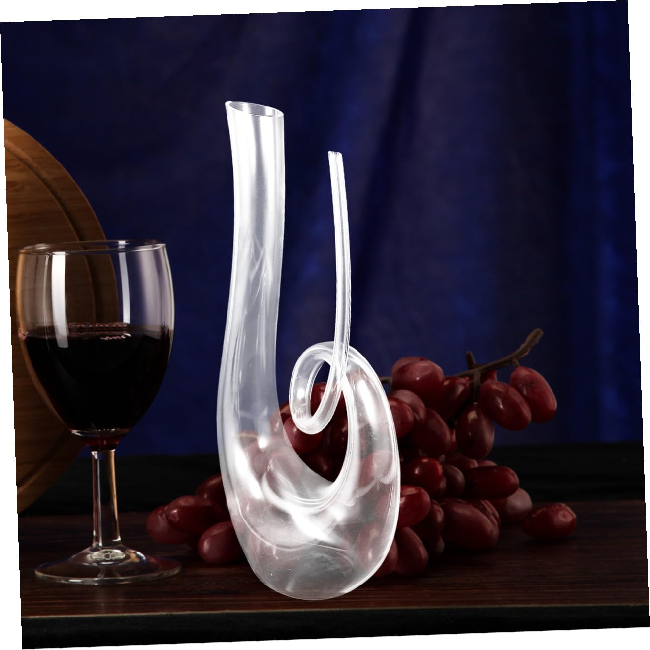 FUOYLOO Jarra Decantadora de Vino de Cristal 1300 Ml sin Plomo para Sommelier y Aficionados al Vino Tinto