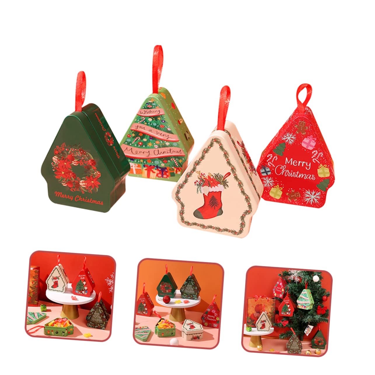 COLLBATH 20pezzi Scatole Natalizie Per Biscotti e Dolci Decorazioni Festive Per Regali Natale e Trattamenti Design e Versatile Per e Piccole