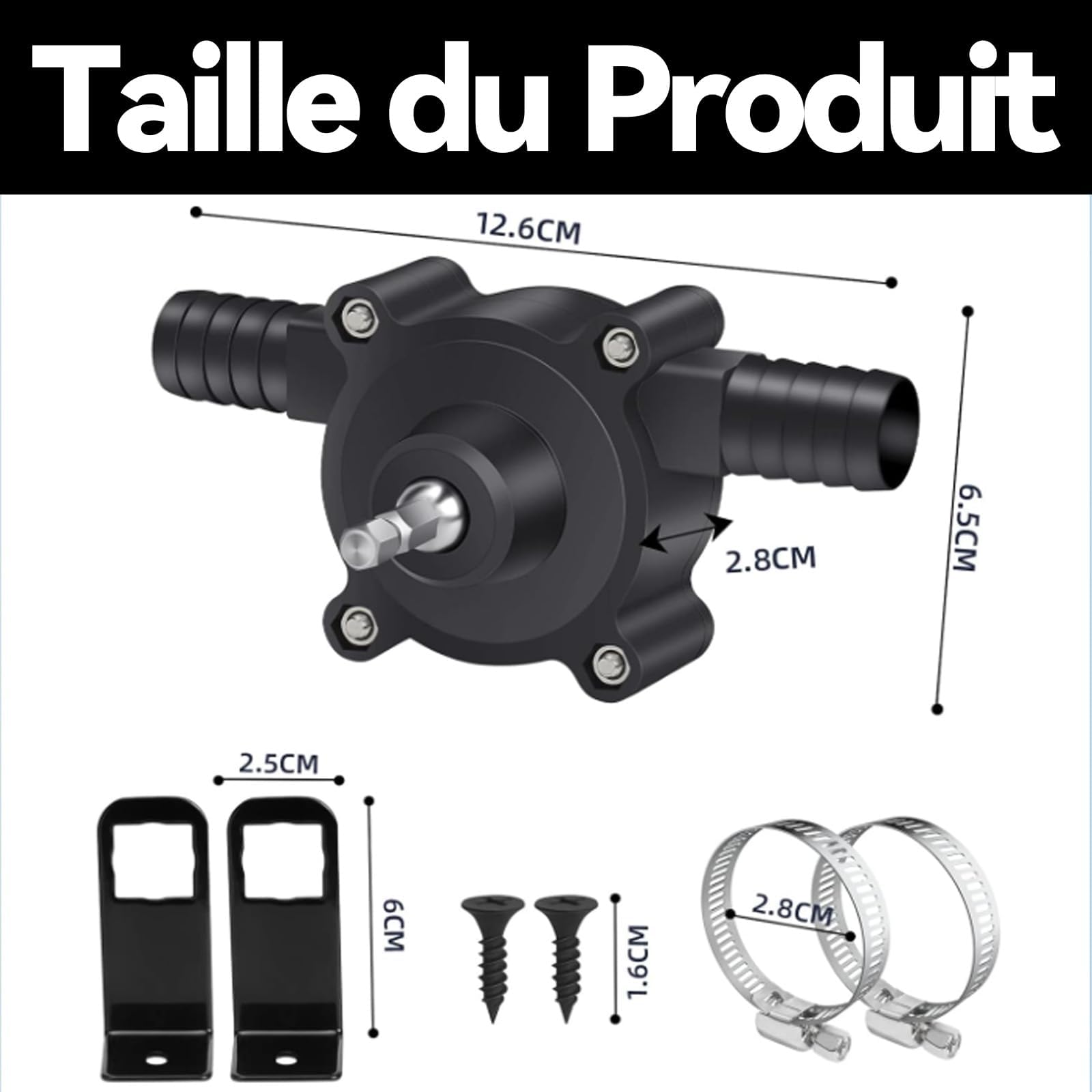 Mini Pompe a Eau-Petite Pompe Perceuse À Eau, Portable Pompe Visseuse À Eau Électrique Sur Perceuse, pour Maison Jardin Mini Piscine Fontain.