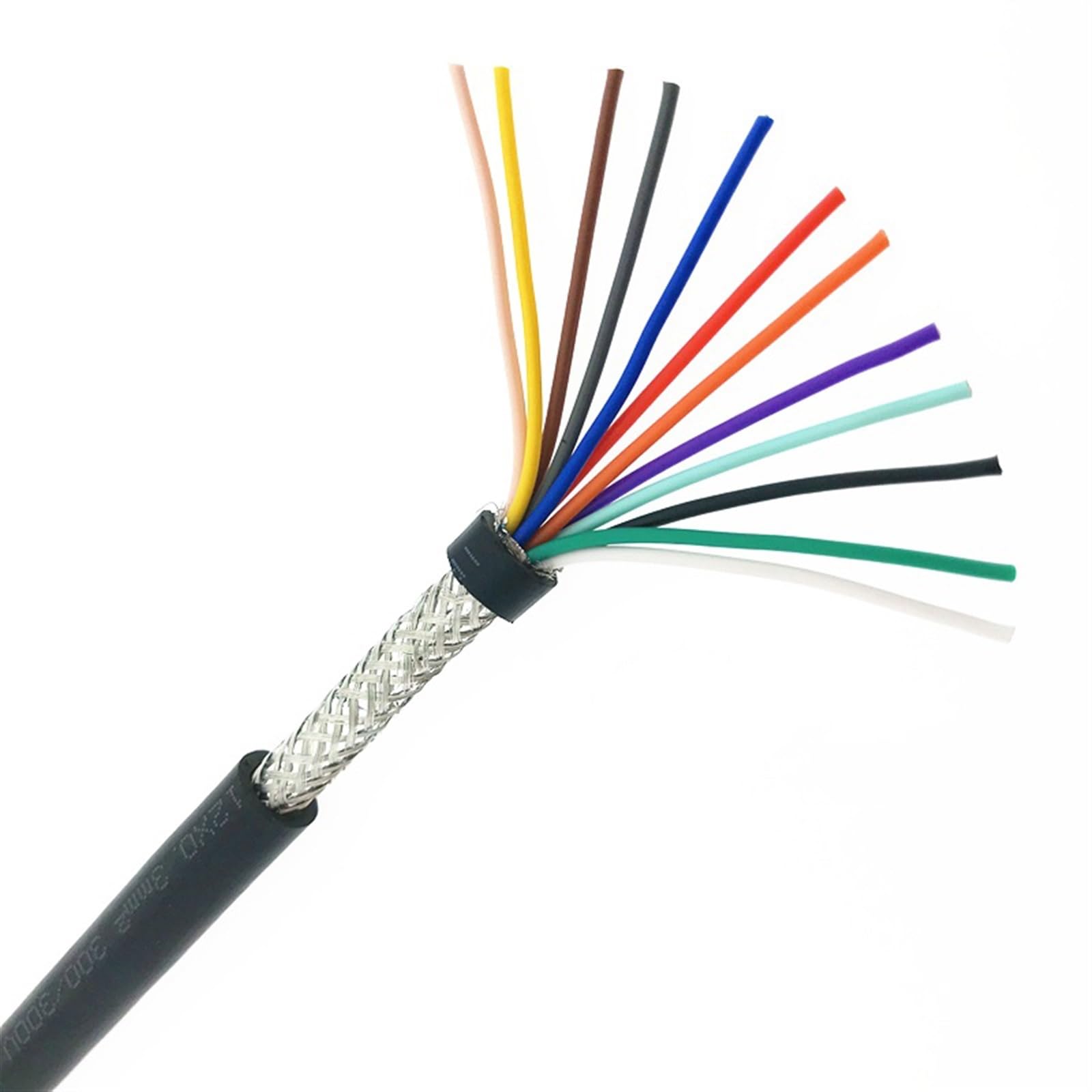 Cavo elettrico a 2 poli, Cavo di controllo schermato da 5 metri 12 conduttori 14 16 0,3 mm,75 1, filo rame(12 Core,1.5mm)