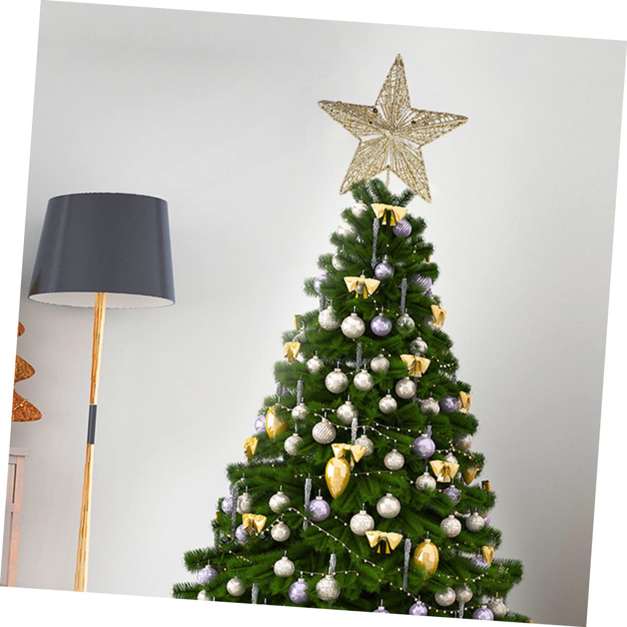 Ciieeo 6stücke Weihnachtsbaumspitzen Glitzernder Stern Goldene Baumdeko Für Festliche Für Zuhause Geschäfte Und Hotels
