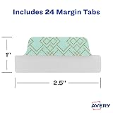 Avery Margin Ultra Tabs, 2.5" x 1", Assorted Metallic Geometric Designs, 24 Repositionable Page Tabs (30123) – view 7