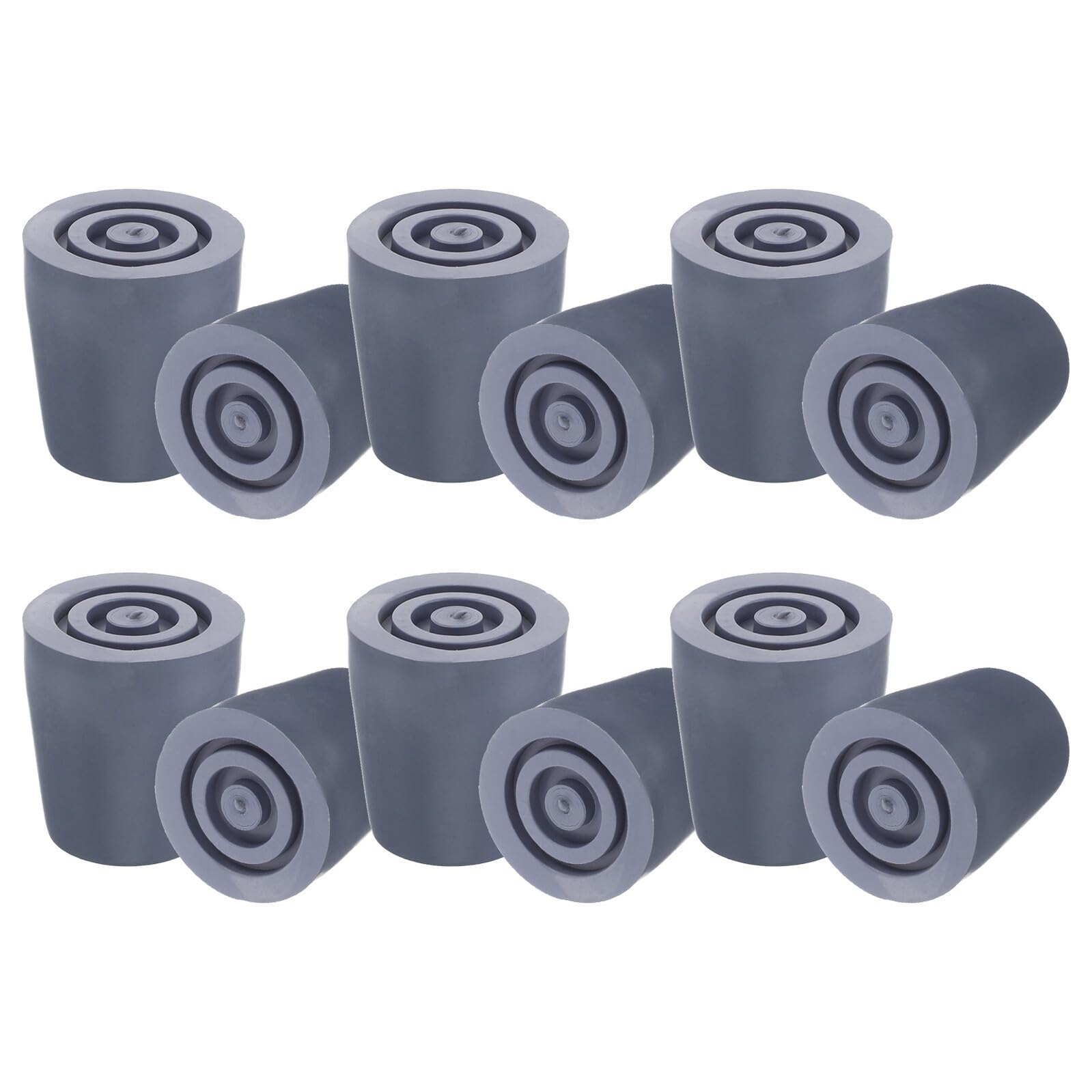 Tapones para patas de silla de ducha, bancos y muletas: fundas de goma de 24 mm antideslizantes