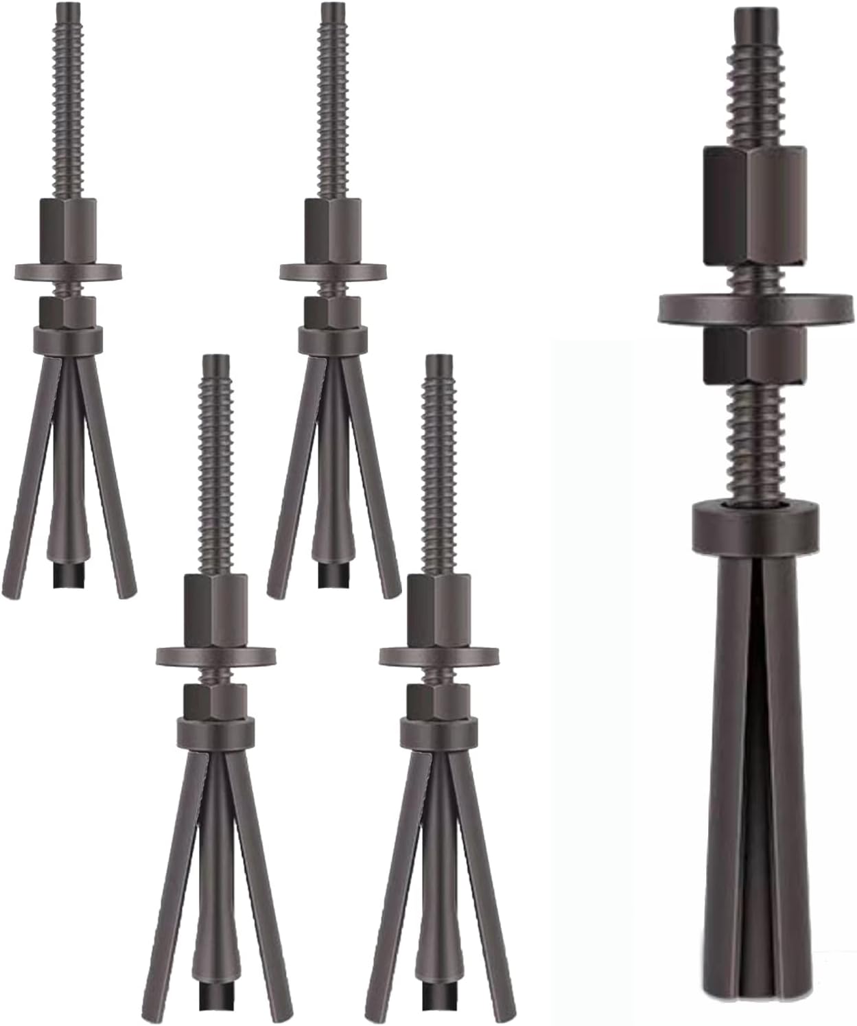 Quick Release Core Drill Stand Anchor Bolt & Nut Reusable Expansion Bolt M12 Threaded Bolt Perfect for Anchoring Core Drilling Machines, Rig Stands, Wall Saw Track and Wire Saws 5 Sets