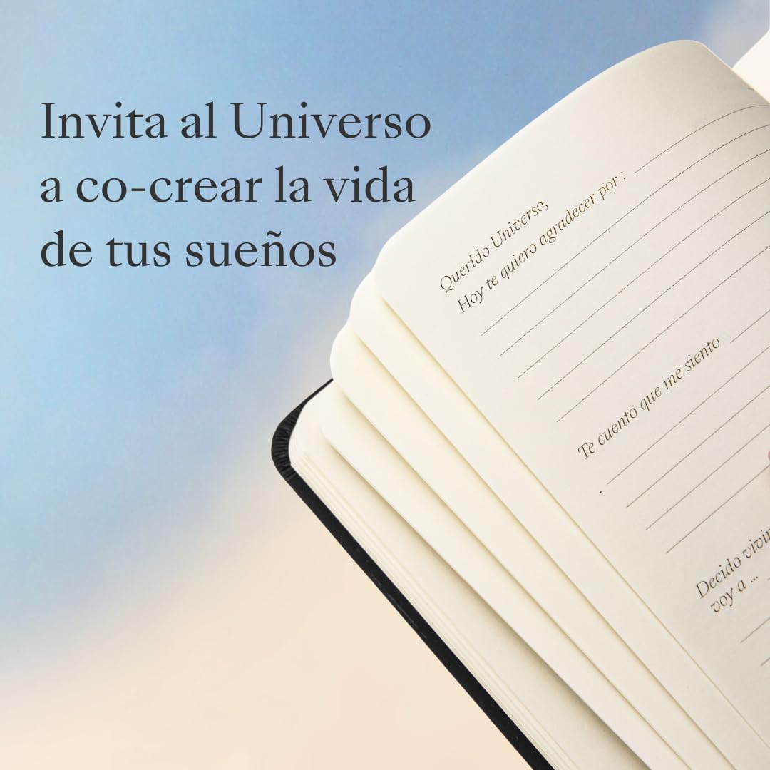 Letters to the Universe™ - Diario diario de gratitud de 115 páginas para mujeres y hombres, diario de gratitud y manifestación, diario guiado simple para el bienestar, regalo espiritual reflexivo,