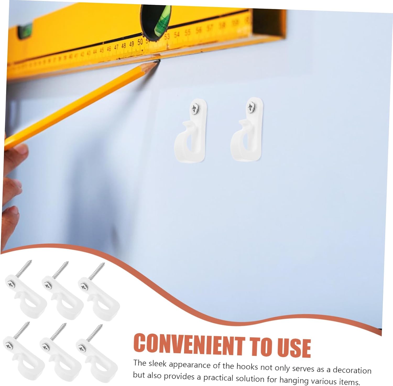 OUNONA 60sets Screw Hooks for Outdoor String Lights Light Wire Clips Easy Installation Resistant for Indoor and Outdoor Use
