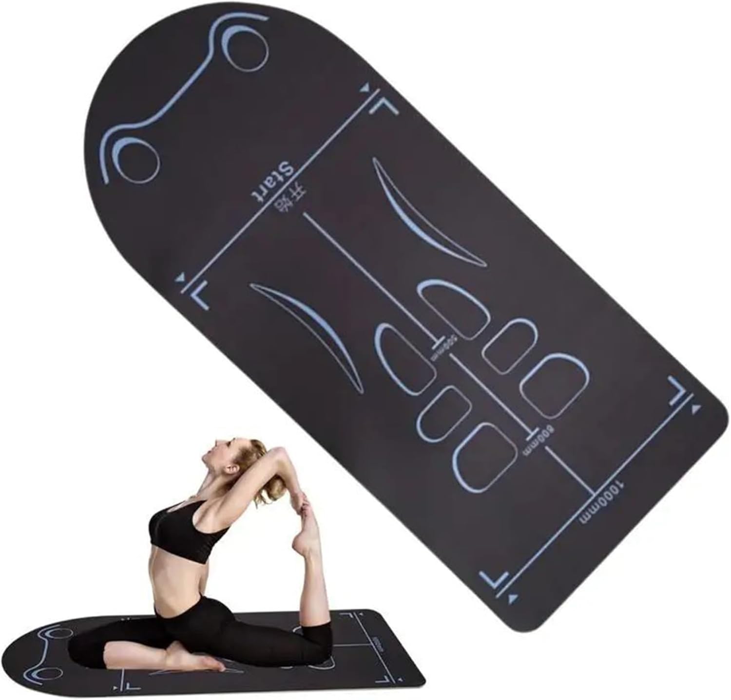 Exercise Mat for Ab Roller Wheel, 59×24 Inch Non-Slip Exercise Mats for Floor, Extra Long Sound Insulation Reusable Work Out Mat Protect The Joints for Men Women