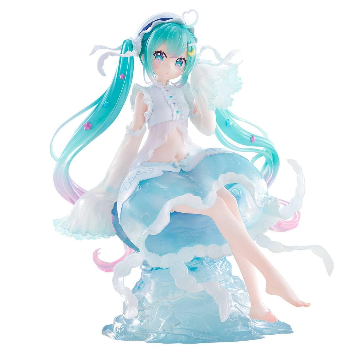 Banpresto Evolve Clearluxe Hatsune Miku Jellyfish Figure | 20cm PVC Statue | Official Vocaloid Collectible by Banpresto | Non‑Articulated Anime Statue with Translucent Jellyfish Design