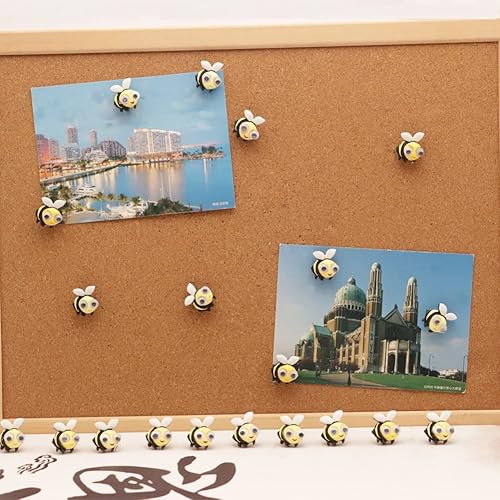 Miniatura 4 de 20 pines decorativos de abeja, tachuelas decorativas para pared, pizarra blanca, tablero de corcho, pared de fotos, notas de papel para uñas,