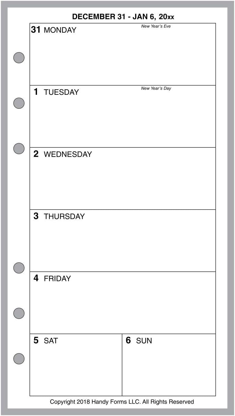 2021 Weekly & Monthly Planner for 6 Ring Binders by