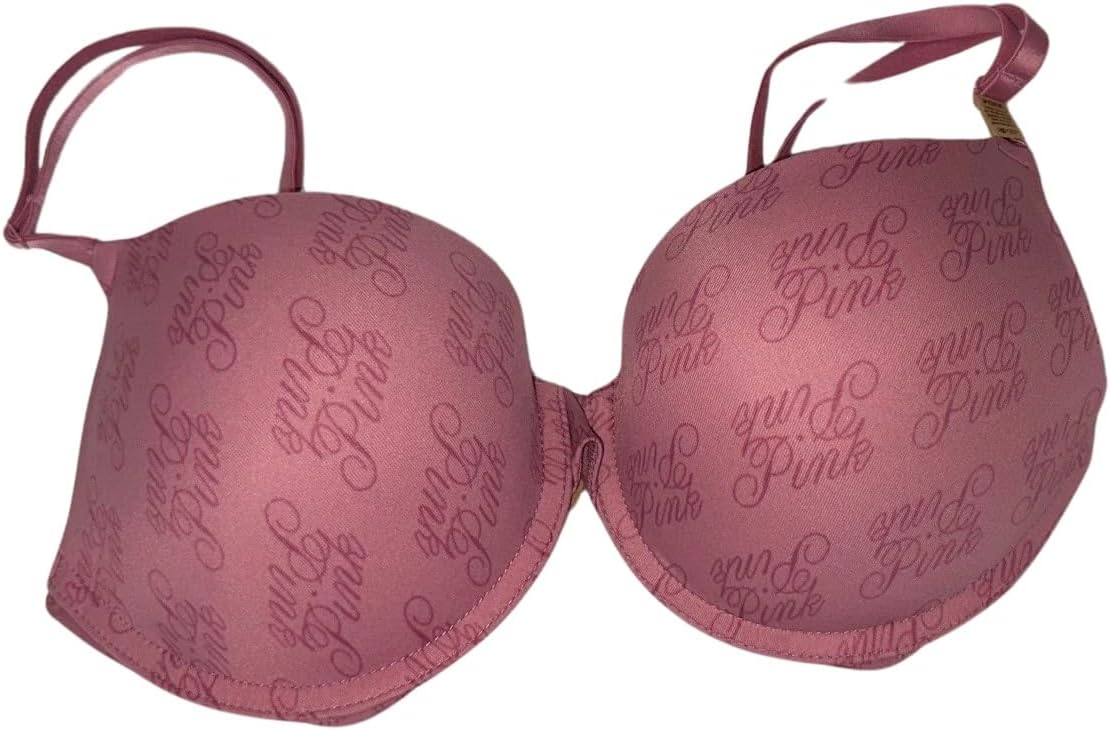 Victoria's Secret Pink Wear Everywhere Smooth Push Up Bra Color Soft Begonia Script New