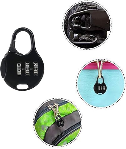 Miniatura 7 de Candado de combinación de viaje de 3 dígitos de aleación de zinc, pequeño candado de combinación segura para maleta, maleta, maletín, bolsa de