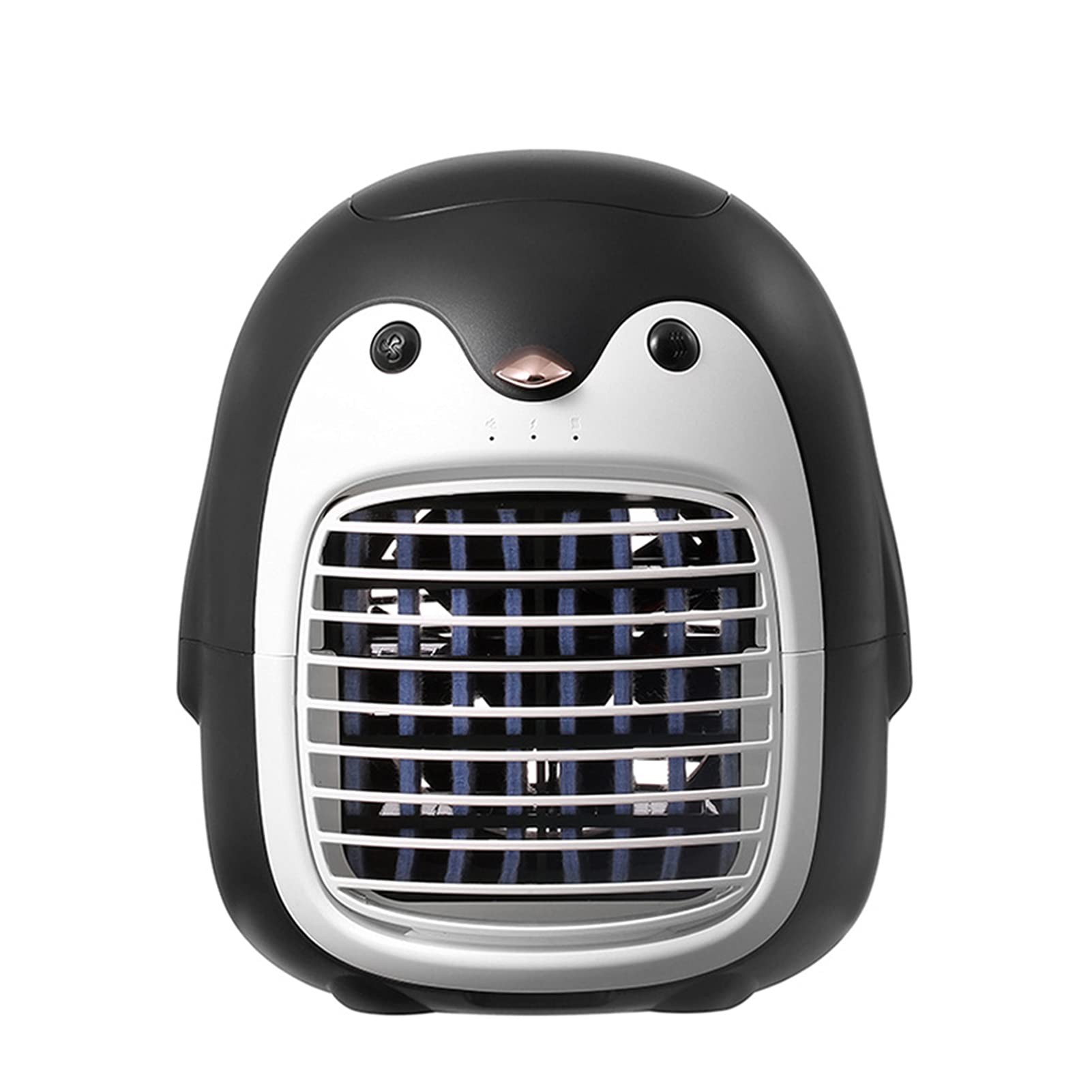 LEFUYAN Cute Penguin Air Cooler Rechargeable Portable Mini Humidifier Personal Air Conditioner for Home Office Bedroom(168?158?190mm)