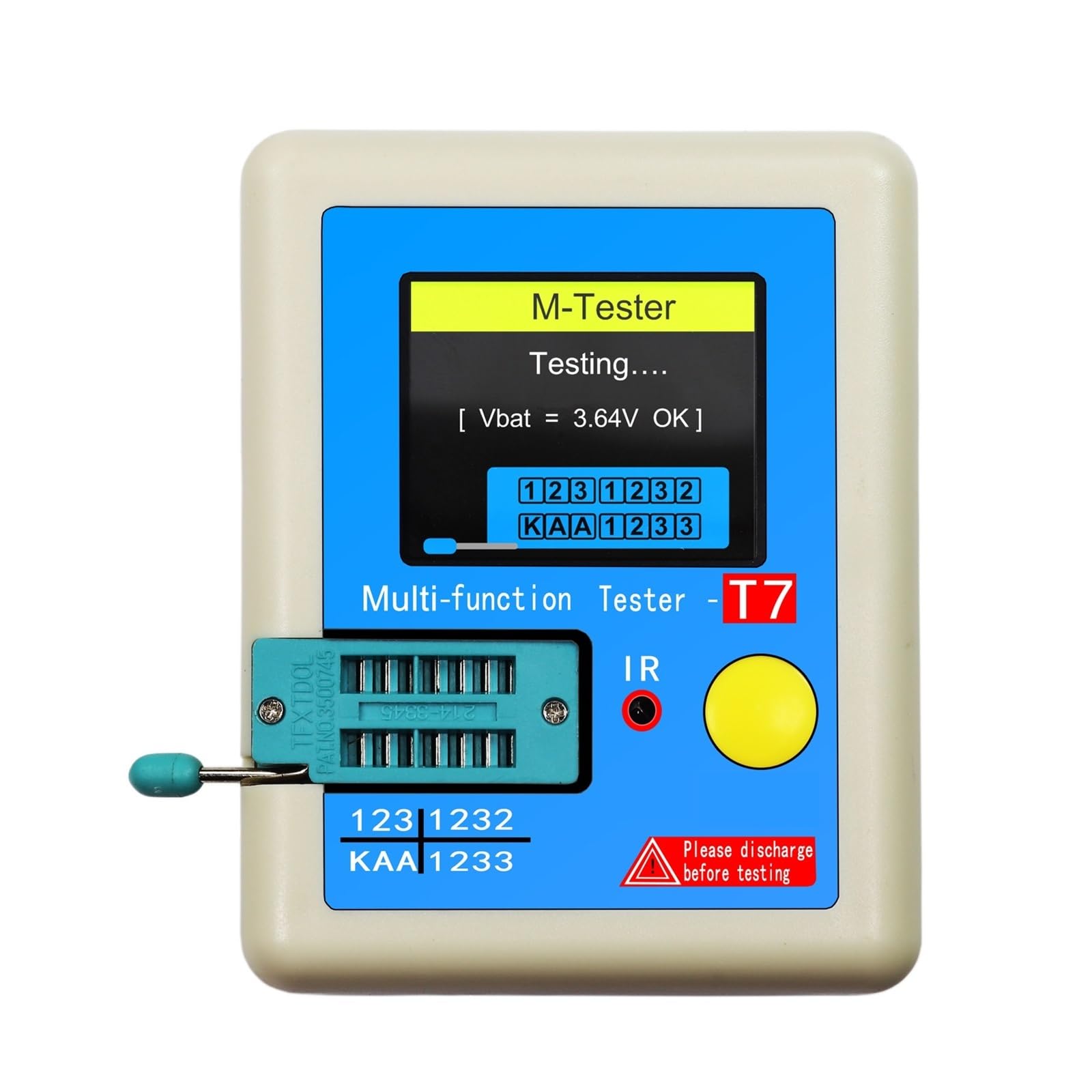 Miernik Tranzystorowy LCR-T7 Tester Rezystancji Pojemności Wyświetlacz Dla Diody Trioda Kondensator Rezystor Tranzystor LCR NPN PNP MOSFET