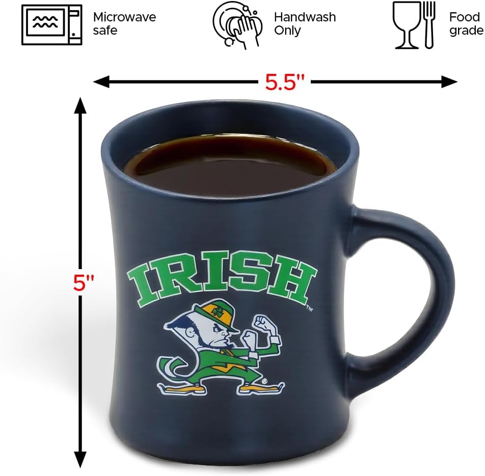 Notre Dame Fighting Irish Ceramic 16oz Sculpted Mug – Official Team Logo Coffee Cup – Handwash Recommended – Individually Boxed - Image 3