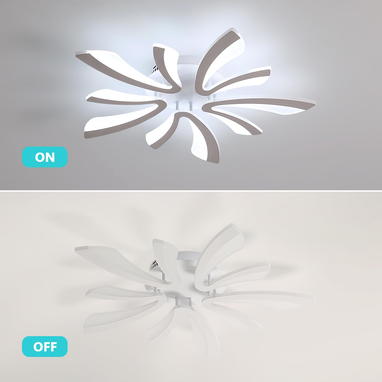 Comely Plafonnier LED, 50W 5625LM Lampe de Plafond, Luminaire Plafonnier Moderne pour Salon, Chambre à Coucher, 72cm, 6500K Lumière Blanche Froide