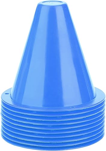 OUKENS Cono de entrenamiento de fútbol, 10 unidades de conos de fútbol, entrenamiento deportivo, equipo de fútbol, barreras de plástico marcador