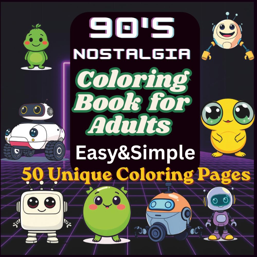 90's Nostalgia Coloring Book for Adults