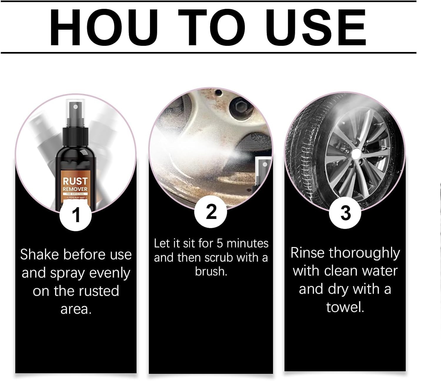 Rust Remover Spray for Metal, 2025 Upgrade Rust Remover for Metal, Multipurpose Rust Stain Remover, Fast Acting Heavy Duty Rust Dissolver for Cars, Tools, Bolts & More（2Set*30ml） — view 6