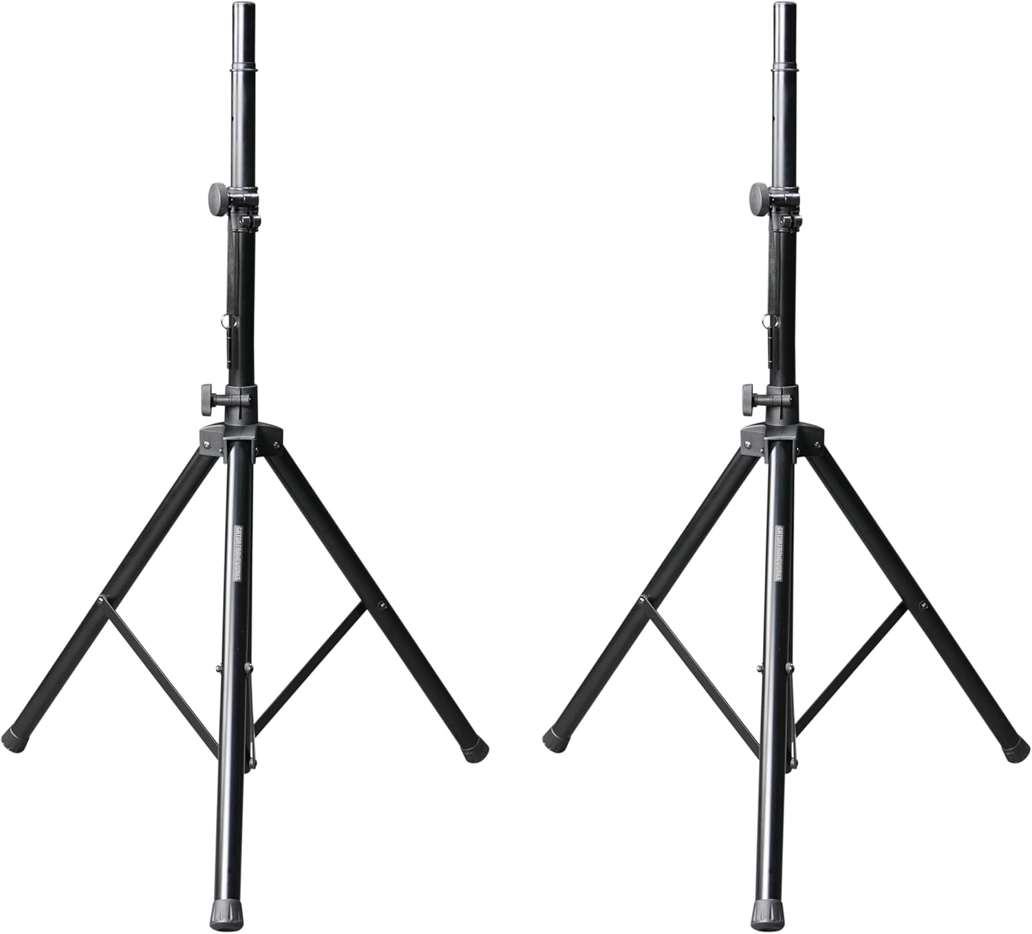 Gator Frameworks Rok-It Series Set of Lightweight Aluminum Tripod Speaker Stand with Heavy-Duty Carry Bag, Dual-diameter 35mm to 38mm Pole, and Supports up to 120 lbs (RI-SPKRSTDSET-250-AL)