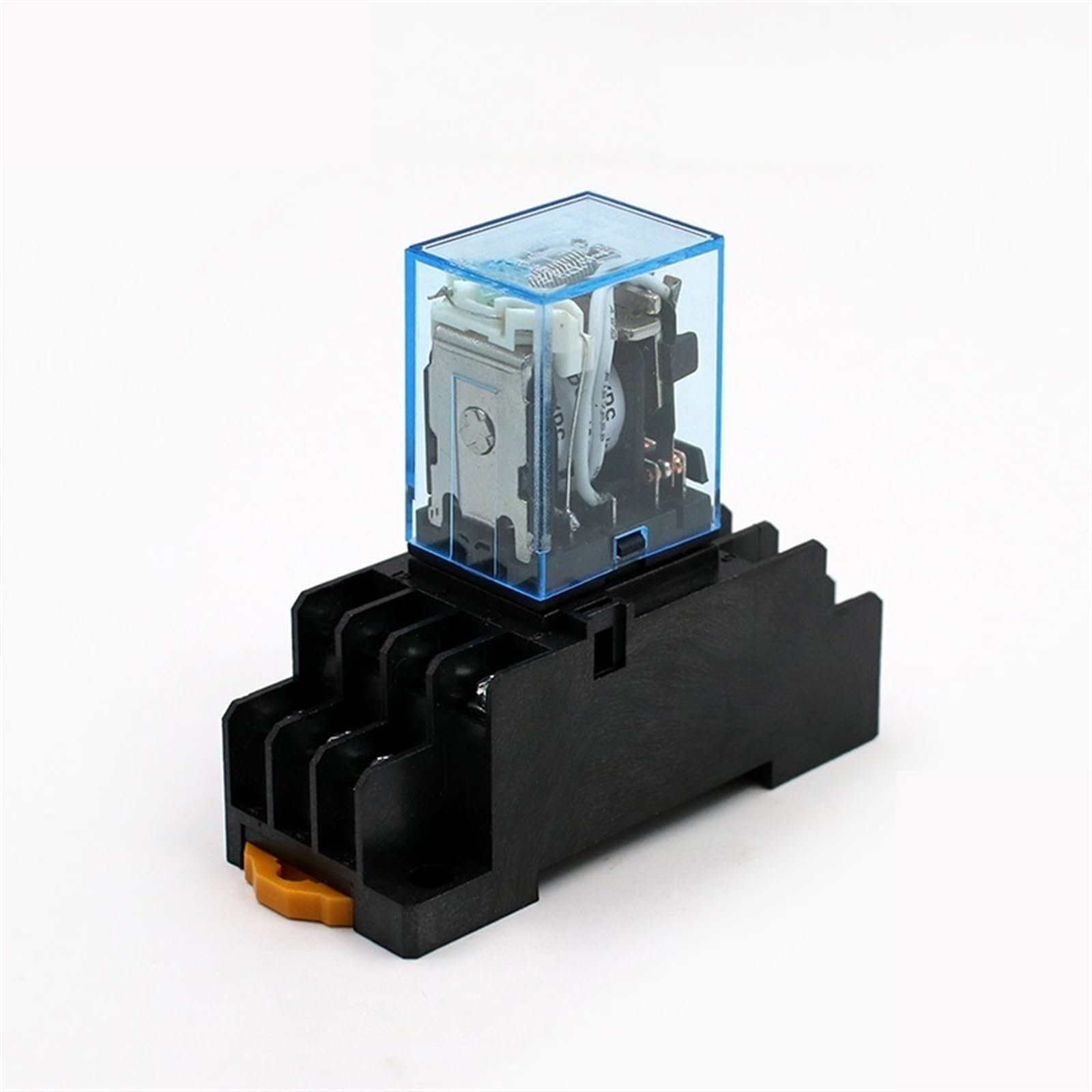 CSKWLLNBC 1Pcs MY4NJ Electronic Micro Mini Electromagnetic Relay 5A 14PIN Coil 4DPDT with PYF14A Socket Base DC12V 24V AC110V 220V LED(5V)