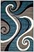 SUMMIT BY WHITE MOUNTAIN Summit CHM 201 New 032Swirl Blue Navy White Light Gray Area Rug Abstract Carpet Sizes Available, 2 X 3 ACTUAL IS DOOR MAT 22''X35''