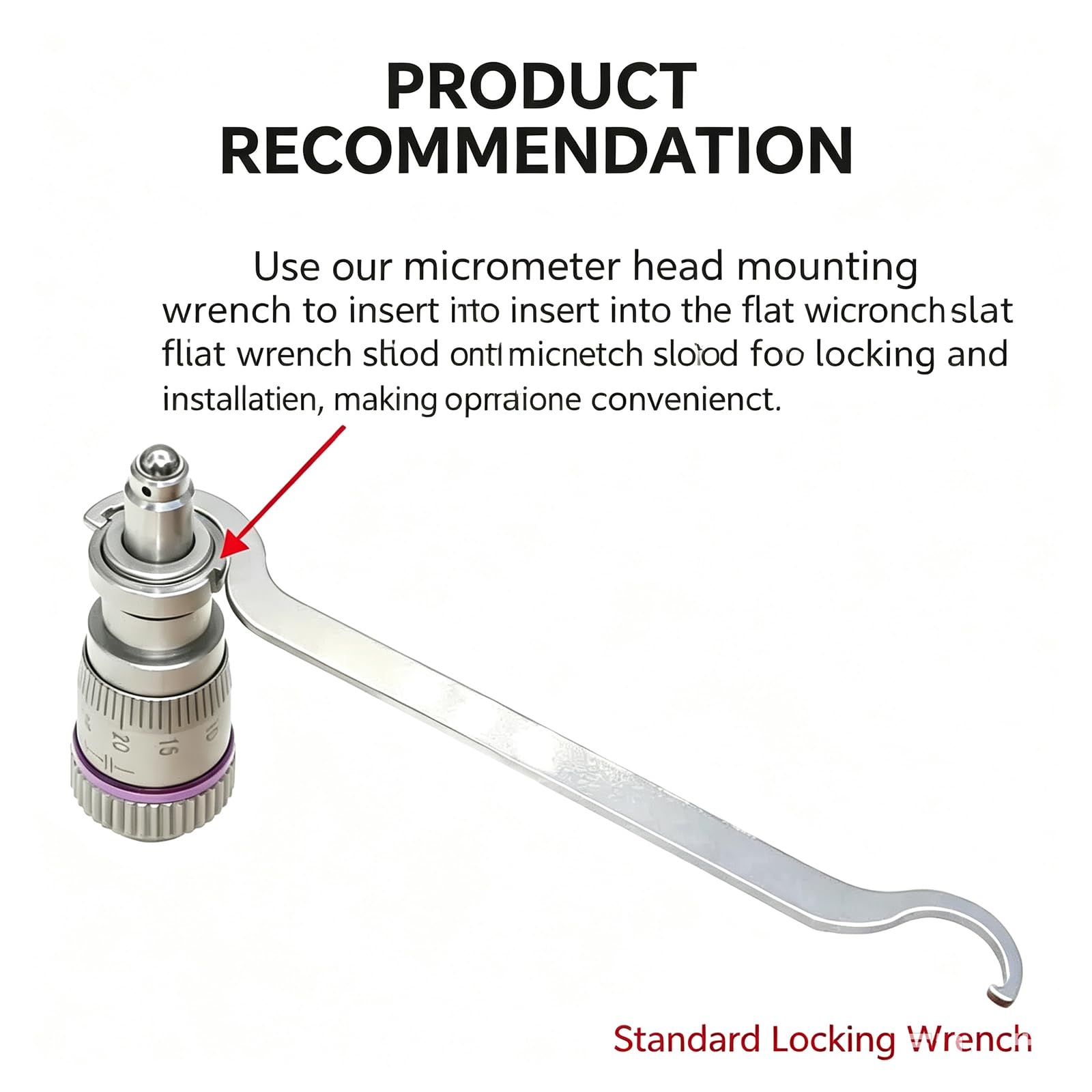 Strumento di Misura con Testa Micrometrica, Testa di Regolazione Micrometrica in Acciaio Inossidabile, Corsa di 6,5 Mm, Risoluzione di 0,002/0,004 Mm, per Strumenti Ottici, 0.004mm