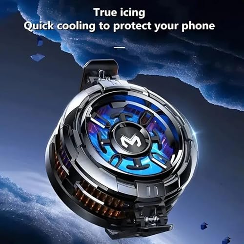 Phone Cooler CX08, Mobile Cooler For Gaming Gaming Cooler With Digital Display, Universal Phone Cooler Gaming Fan Cooling Fan For Mobile, Gaming Cooler For Mobile Suitable For Most Smartphones