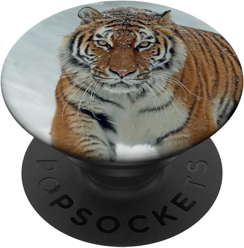 Amurtiger Tiger Big Cat Siberian Animal PopSockets PopGrip: Swappable Grip for Phones & Tablets PopSockets MagSafe PopGrip for iPhone