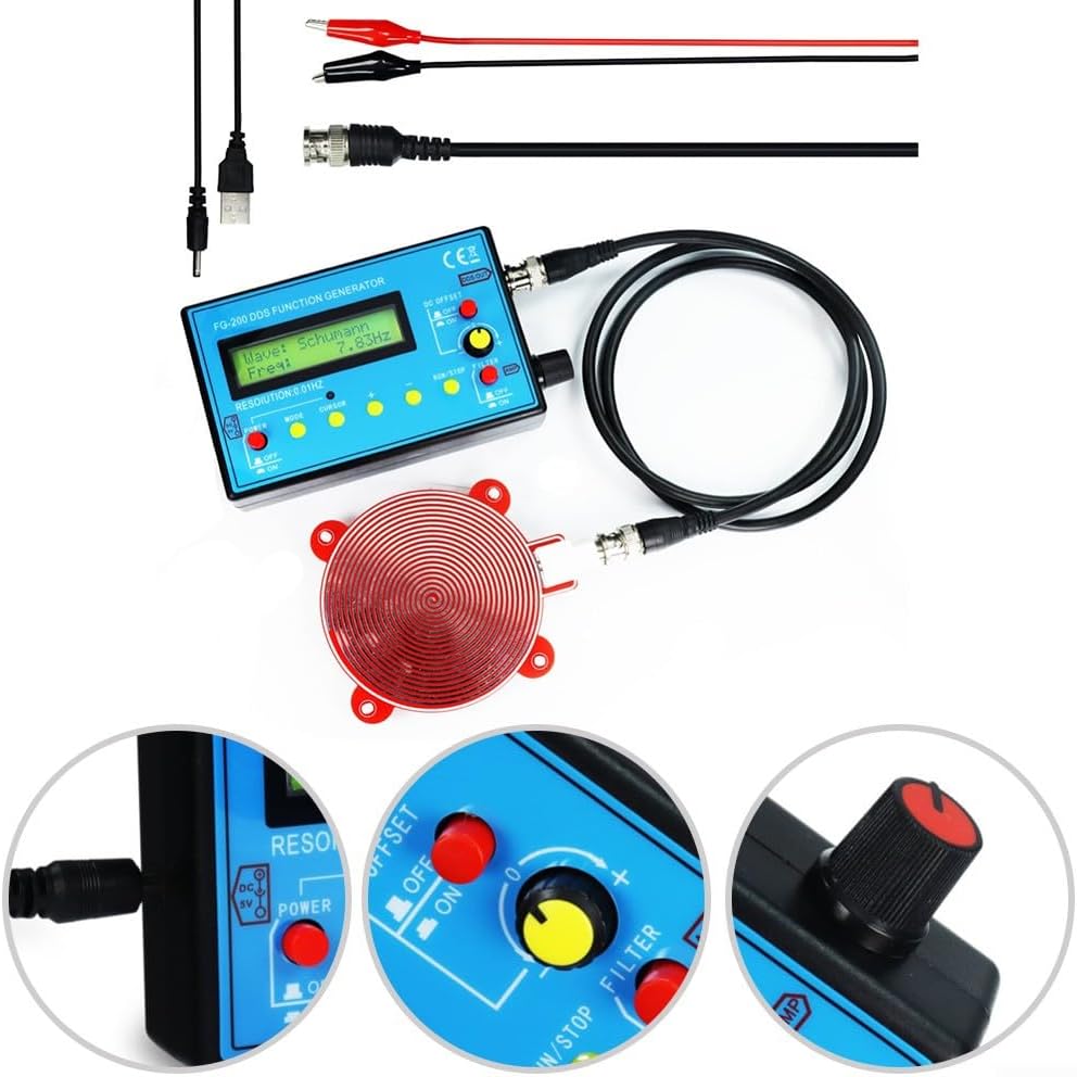 DDS Signal Generator FG-200 Module Function Generator 0.01Hz-500kHz Frequency for Electronic Engineering Labs Oscilloscope Probe Calibration(B)