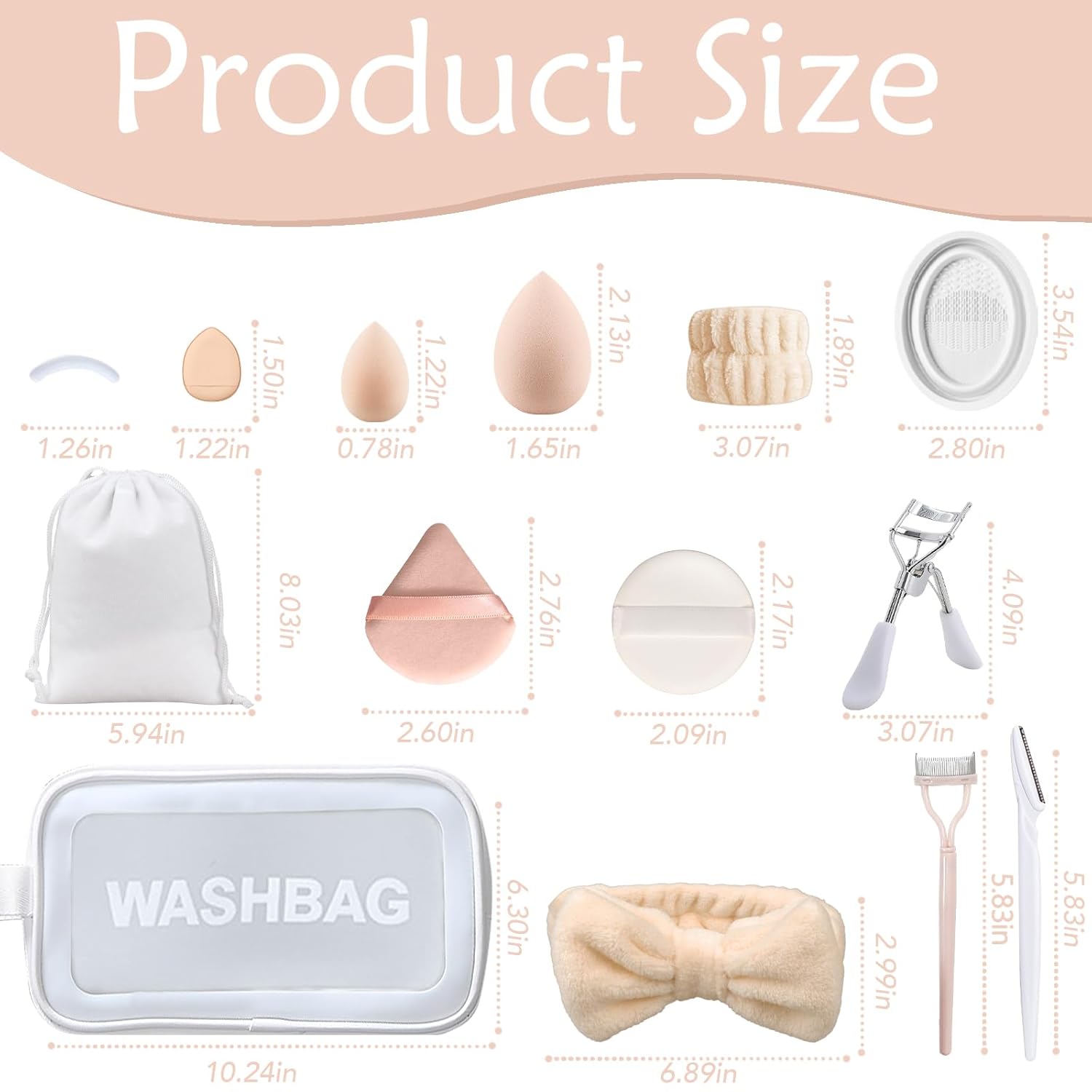 Makeup Brush Set, 52Pcs Makeup Tool Set Premium Synthetic Foundation Concealers Powder Eye Shadows Makeup Brushes Kit for for Beginner Professional, Beige - Image 8