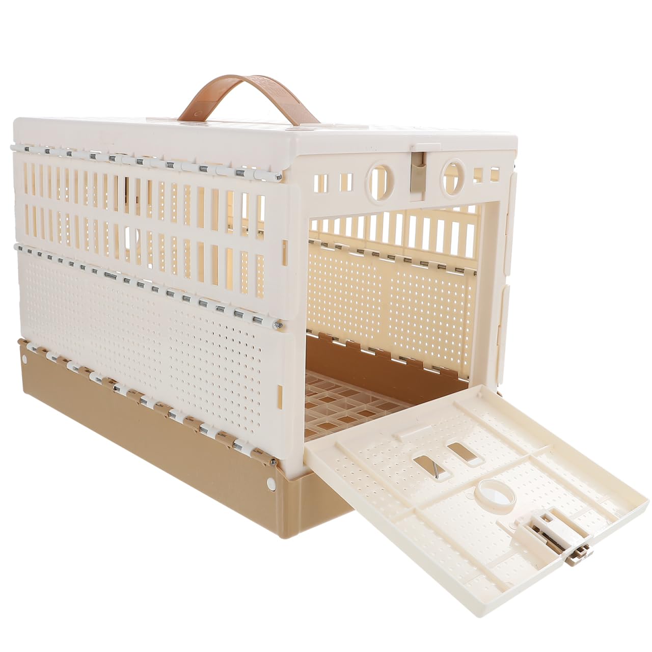 ibasenice Jaula Plegable De Paloma De Plástico con Bandeja Extraíble Y Pestillo Seguro para Transporte Y Domesticación De Pájaros En Casa Y Exterior 12.59X8.66X7.87 Pulgadas