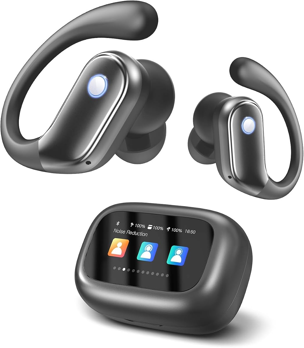 ZZU Wireless Earbuds, Bluetooth 5.4 Ear Buds with Smart Charging Case | ENC Noise Cancelling, IPX7 Waterproof, Bass Stereo Sound for iOS, Android, 5 EQ modes