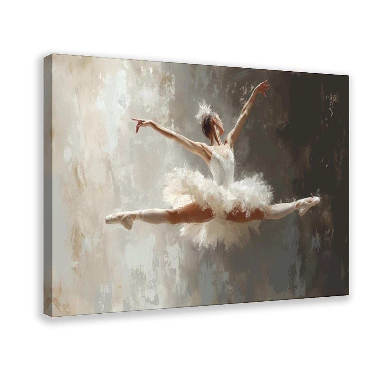 PHTHDB Graceful Ballet Dancer Canvas Painting Gift Canvas Poster for Home Decor Gift