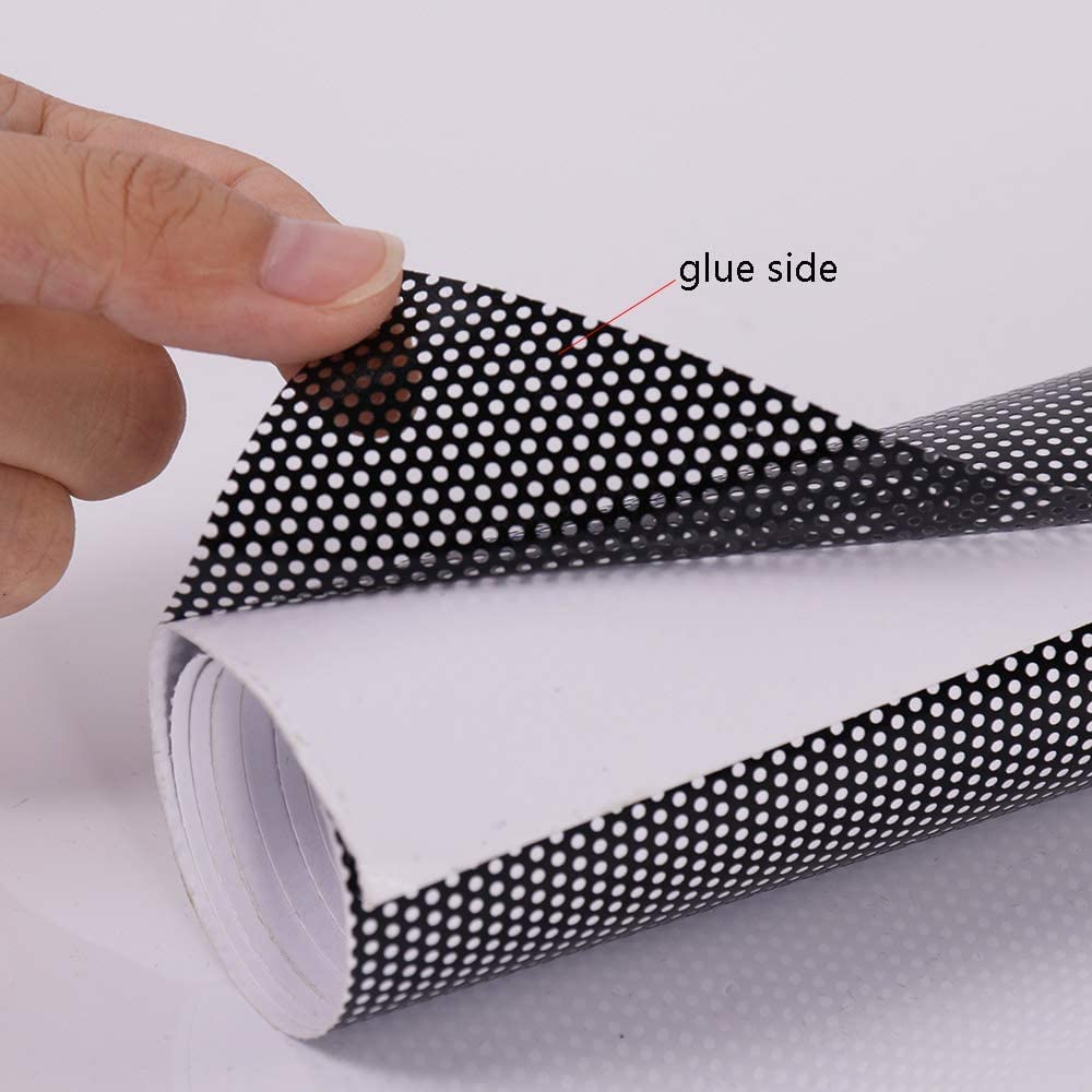 Black Dotted Privacy Window Film - One Way Vision -2