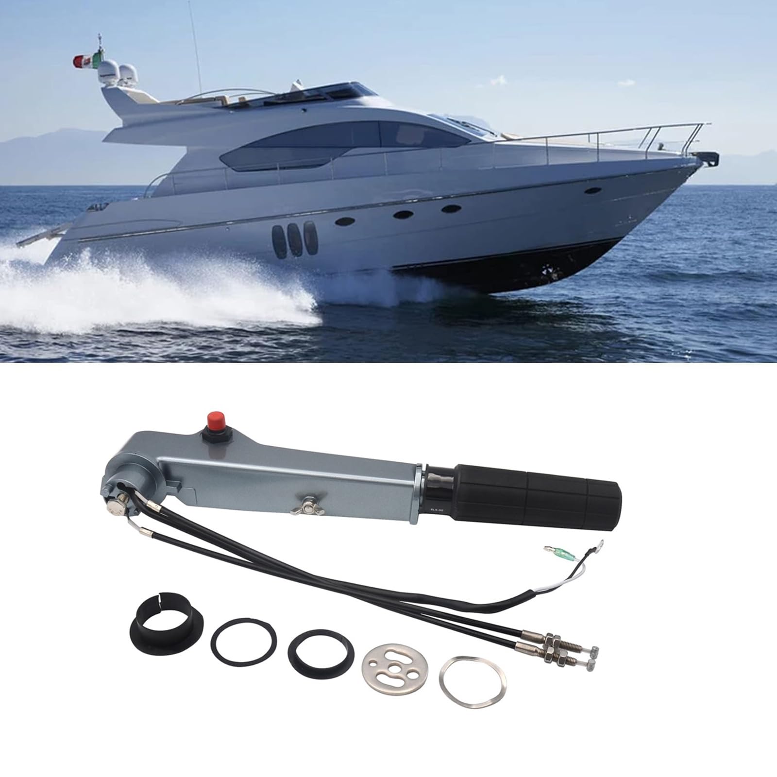 Accessori Sostituzione 63V-42111-01-4D Easy Installation per 9 9 CV 13 5 da 15 Outboards Offerte Motore Extension Hand Ease Installa Controlli della Barca