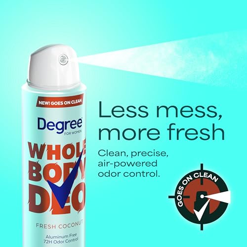 Image of Degree Women Whole Body Deodorant Spray, Fresh Coconut, 2.9 oz