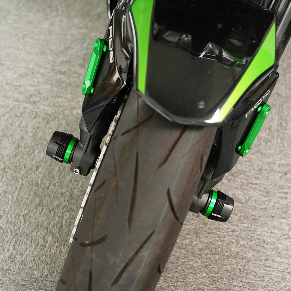 MOWOK Fit For Yamaha MT07 MT-07 FZ 07 FZ07 2014-2021 2022 2023 2024 Motorcycle Accessories Frame sliders Front Rear Wheel Axle Fork Sliders Protection Crash Protector (Black)