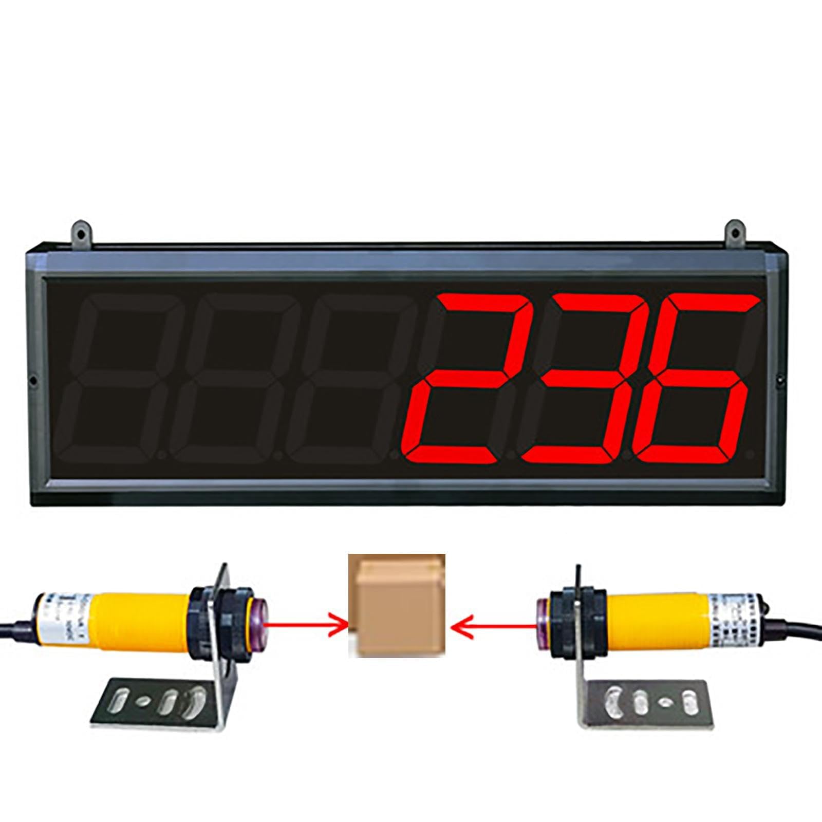 Contatore Digitale a induzione con Display a LED, Memoria a spegnimento, rilevamento 0-5M per conteggio Industriale in fabbriche e officine, Lettura a 6 cifre,