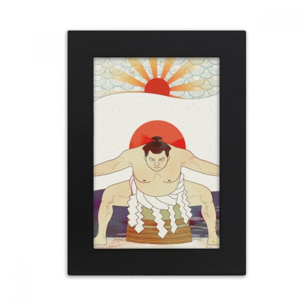 Mont Fuji Ukiyo-E cadre photo noir cadeau idéal art japonais multicolore 4x6