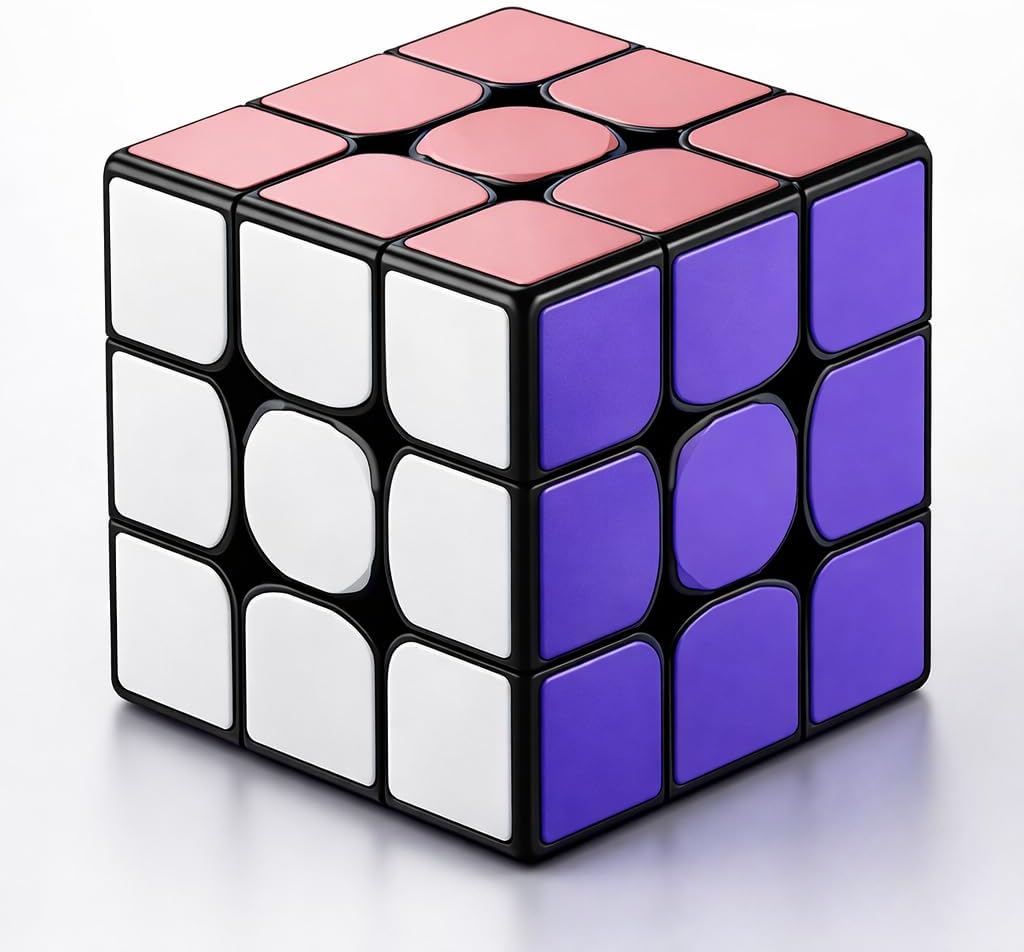 Macaron Cube Magic Cube Stickerless Rubik's Cube Smooth Rotation Stable Educational Toy Magic Cube Educational Toy Travel Children Boredom Buster Brain Toy Elementary School High Grades Gift (Macaron