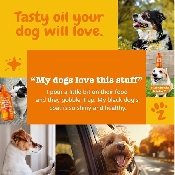Zesty Paws Wild Alaskan Omega-3 Blend Pollock + Salmon Oil for Dogs and Cats- Skin and Coat Support, Omega 3 Supplement for Pets, 32oz - 5