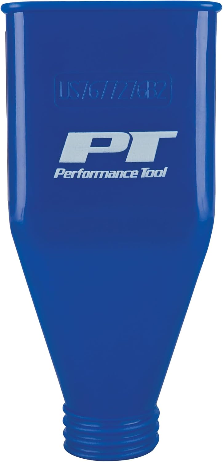 Performance Tool W9167 Multi-Use Funnel with Clips for Easy One-Handed Pouring - Safe for Various Liquids and Made of Durable Polypropylene